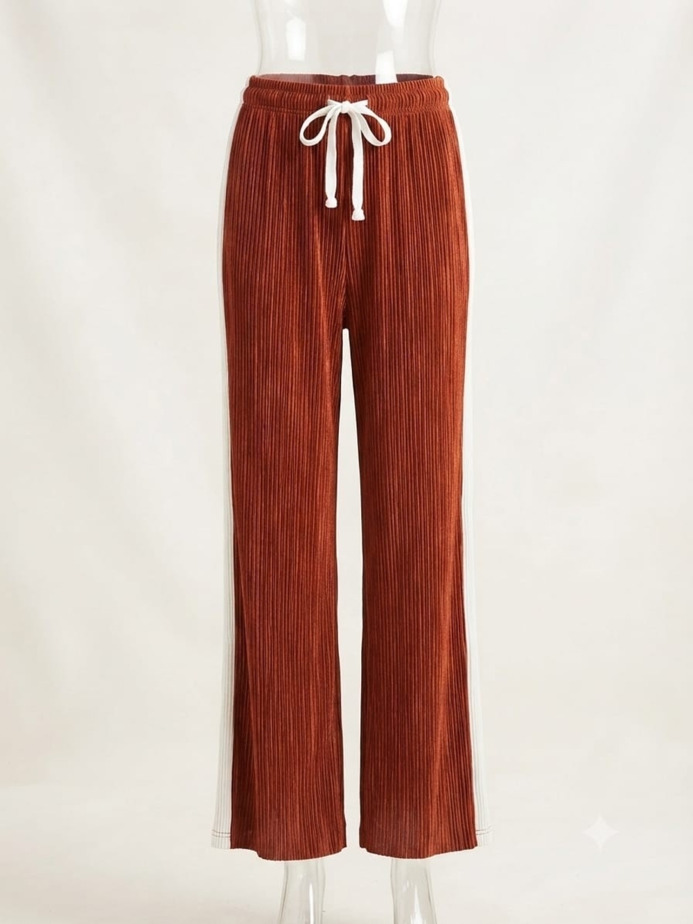 Silence + Noise Pleated Side-Stripe Wide-Leg Lounge Pants